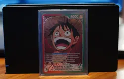 One Piece Monkey D Luffy OP13-001 Alt Art Leader Carrying On His Will Foil EN - Image 1