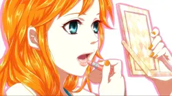 One PIece anime girls nami white background redhead open playmat gaming mat - Image 1