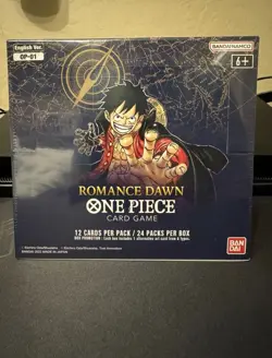 One Piece Op01 English Booster Box Blue Bottom Pre Errata First Wave MINT - Image 1