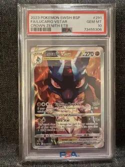 2023 Pokemon Lucario VSTAR SWSH291 Crown Zenith Promo PSA 10 Gem Mint - Image 1
