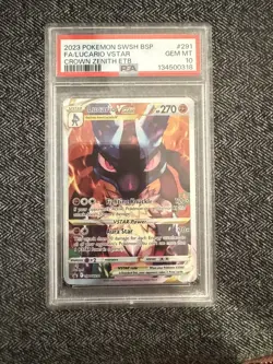 2023 Pokemon Lucario VSTAR SWSH291 Full Art Black Star Promo Crown Zenith PSA 10 - Image 5