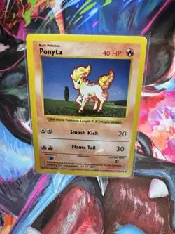 Pokemon TCG Ponyta 60/102 Shadowless Base Set 1999 Card MP/HP - Image 1