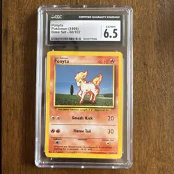 Pokemon Ponyta 60/102 Base Set CGC 6.5 - Image 1