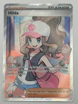 Hilda 164/086 Full Art Ultra Rare SV: White Flare Pokemon TCG Trainer Card NM - Image 1