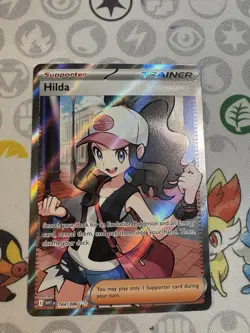 Hilda 164/086 Full Art Ultra Rare White Flare Holo Pokemon TCG Card NM Condition - Image 1