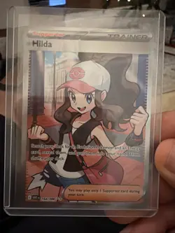 Hilda 164/086 Full Art Ultra Rare White Flare Holo Pokemon TCG Card NM Condition - Image 1