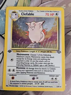 Clefable 1/64 1st Edition Holo Rare Pokemon TCG Jungle LP - Image 1