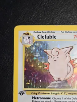 Clefable 1/64 1st Edition Holo Rare Pokemon TCG Jungle LP - Image 3