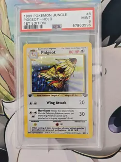 Pokemon TCG Pidgeot 8/64 Holo 1st Edition Jungle PSA 9 Mint - Image 1