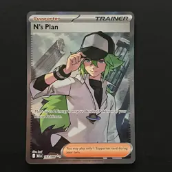 Pokemon TCG Black Bolt Ultra Rare Trainer Card N's Plan 163/086 NEAR MINT - Image 1