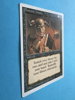 MTG Revised Demonic Tutor 1994 Original Magic Card Vintage Sorcery LP - Image 4