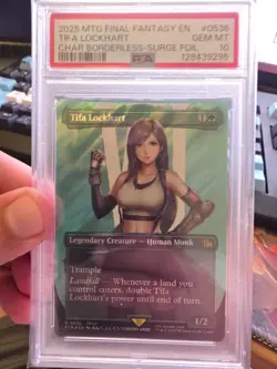 2025 MTG Final Fantasy Borderless Surge Foil #0536 Tifa Lockhart PSA 10 GEM MINT - Image 1