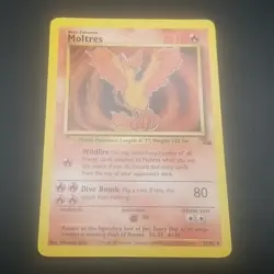 Moltres 27/62 - Rare - Unlimited Fossil Set - VINTAGE WOTC Pokemon Card - NM/LP - Image 1