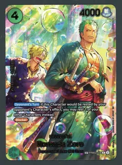 NM/M Roronoa Zoro (SP) The Azure Sea's Seven PRB02-006 EN One Piece Card B13 - Image 1