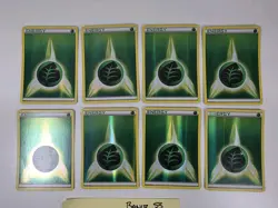 2011 Unnumbered Reverse Holo Energy Pokemon Card Lot Of 8 Grass LP - Image 2