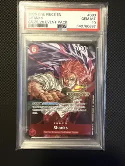 Shanks (CS 25-26 Event Pack) P-083 One Piece Promotion Cards Foil - PSA 10 - Image 1