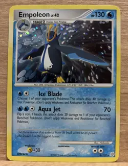 Pokemon 2007 Diamond & Pearl Empoleon LV. 42 Holo Card #4/130 - Image 1