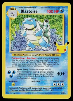 Pokemon Card - Blastoise Celebrations Classic Collection 2/102 Holo - Image 1
