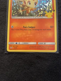 2021 McDonalds Pokemon 25th Anniversary Promo 12/25 Chimchar Holo Card - Image 3