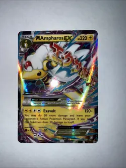 Pokemon TCG M Ampharos EX 28/98 XY Ancient Origins Ultra Rare Card - Image 1