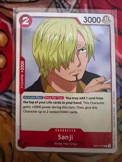 One Piece Card Game - Sanji (Demo Deck) OP01-013 R - NM - Image 1