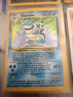 Pokemon TCG Blastoise Base Set Holo Unlimited Rare Card 2/102 LP Condition - Image 1