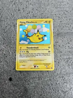 2009 Pokemon Platinum Rising Rivals #113 Flying Pikachu Holo Card LP - Image 1