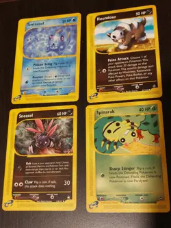 Pokemon Card Joblot Bundle common Aquapolis LP Houndour Sneasel Spinarak - Image 1