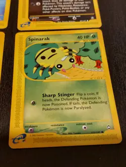 Pokemon Card Joblot Bundle common Aquapolis LP Houndour Sneasel Spinarak - Image 4
