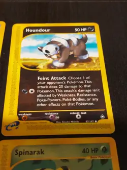 Pokemon Card Joblot Bundle common Aquapolis LP Houndour Sneasel Spinarak - Image 5
