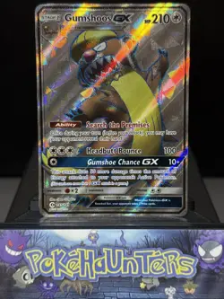 Pokemon Card Gumshoos GX 145/149 Sun & Moon Base Full Art Ultra Rare Played - Image 1