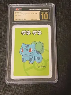 Bulbasaur Pokemon Old Maid 2019 Japanese Pokemon Card RED BACK Cgc Pristine 10 - Image 2