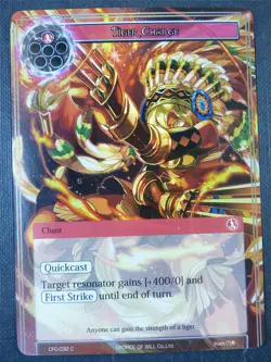 Tiger Charge Foil - Force of Will Card #28B - Image 1