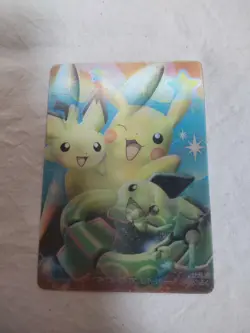 [MP] Pokemon Youchien 3D lenticular Pikachu Rayquaza Deoxys Japanese Card 8491 - Image 1
