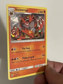 Pokemon TCG Incineroar Sun & Moon Base Set 26/149 Cracked Ice Holo Rare Card - Image 2