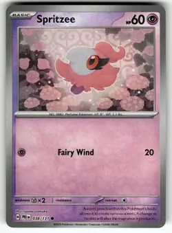 Spritzee (Master Ball Pattern) 038/131 SV: Prismatic Evolutions NM Pokemon Card - Image 1
