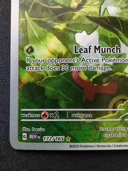 Pokemon TCG Caterpie 172/165 Scarlet & Violet 151 Holo Illustration Rare Card - Image 5