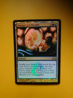 Magic the Gathering Card. FOIL Unexpected Results Gatecrash rare sorcery - Image 1