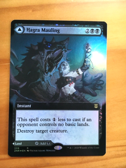 Mtg Zendikar Rising Hagra Mauling / Hagra Broodpit Extended Art FEA FOIL NM - Image 1