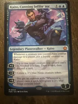 x1 Kaito, Cunning Infiltrator FDN Foundations MTG 44 MYTHIC M/NM 1x - Image 1
