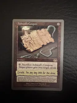 Magic The Gathering Ashnod's Coupon Unglued Regular Near Mint - Image 1