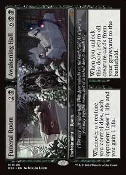 MTG Funeral Room // Awakening Hall Normal Duskmourn: House of Horror # 100 NM - Image 1