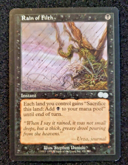 Rain of Filth [Urza's Saga] Magic MTG (DS3D1Pi)................................. - Image 1