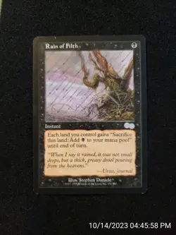 Rain of Filth [Urza's Saga] Magic MTG (DS3D1Pi)................................. - Image 5