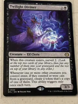 mtg Twilight Diviner, elf cleric, Lorwyn Eclipsed, unplayed - Image 1