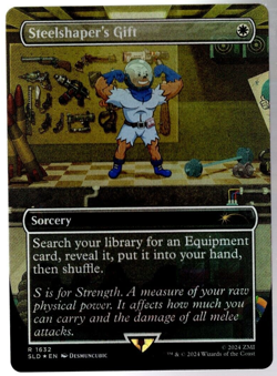 Steelshaper's Gift 1632 Borderless Rainbow Foil Fallout Secret Lair MTG Near Min - Image 1