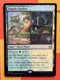 Magic MTG - Temple Garden - FOIL [Promo Pack] (0268) Lorwyn Eclipsed NM - Image 1