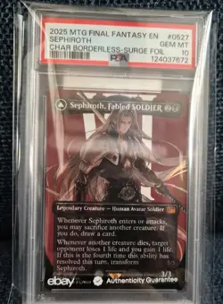 Sephiroth, Fabled Soldier SURGE Foil 0527 MTG Final Fantasy *GEM MINT PSA 10* - Image 1