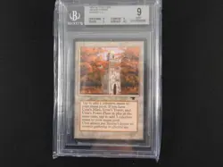 Urza's Tower (Forest) BGS 9 MINT [Antiquities] Quad+ Mtg Magic Free Shipping - Image 1