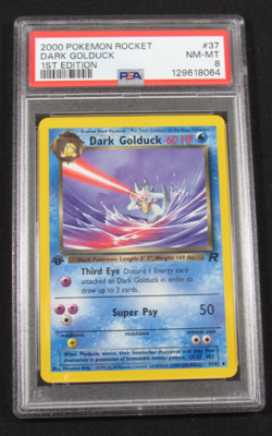 2000 Pokemon Rocket DARK GOLDUCK 1st Edition 37/82 PSA 8 NM-MT - Image 1